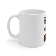 DistinctInk Glossy White Coffee / Tea Mug - Beer & Barbecue BBQ