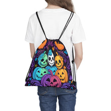 DistinctInk Drawstring Bag Backpack with Creating Lasting Memories Design for Halloween  LGBTQ+ Pride