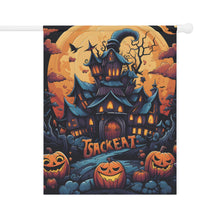 DistinctInk Garden & House Banner / Flag with Spooky Sweet Treats Design for Halloween