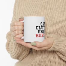DistinctInk Glossy White Coffee / Tea Mug - Gas Clutch Shift Repeat