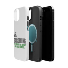 DistinctInk ToughCase for Apple iPhone, Compatible with MagSafe Charging - Gardening - Cheaper Than Therapy & You Get Tomatoes