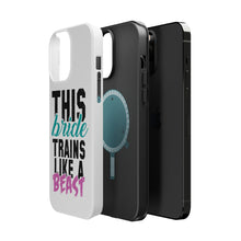 DistinctInk ToughCase for Apple iPhone, Compatible with MagSafe Charging - This Bride Trains Like a Beast