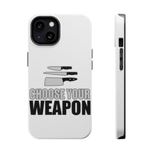 DistinctInk ToughCase for Apple iPhone, Compatible with MagSafe Charging - Choose Your Weapon - Chef Knives