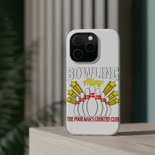DistinctInk ToughCase for Apple iPhone, Compatible with MagSafe Charging - Bowling Alley The Poor Man's Country Club
