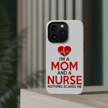 DistinctInk ToughCase for Apple iPhone, Compatible with MagSafe Charging - Mom and a Nurse Nothing Scares Me