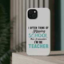 DistinctInk ToughCase for Apple iPhone, Compatible with MagSafe Charging - Think of Skipping School Remember I'm Teacher