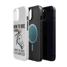 DistinctInk ToughCase for Apple iPhone, Compatible with MagSafe Charging - How To Ride a Horse - Stay Mounted