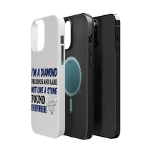 DistinctInk ToughCase for Apple iPhone, Compatible with MagSafe Charging - I'm a Diamond Precious Rare Not Everywhere