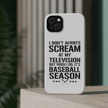 DistinctInk ToughCase for Apple iPhone, Compatible with MagSafe Charging - Baseball Season Scream at my TV
