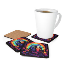 DistinctInk (Set of 4) Corkwood Coasters with Living Life to the FullestDesign for Halloween LGBTQ+ Pride
