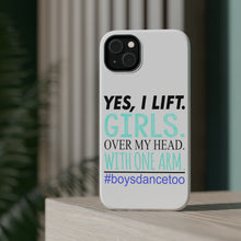 DistinctInk ToughCase for Apple iPhone, Compatible with MagSafe Charging - Yes, I Lift. Girls. Over My Head. Boys Dance Too