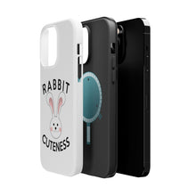 DistinctInk ToughCase for Apple iPhone, Compatible with MagSafe Charging - Rabbit Cuteness - Bunny Ears