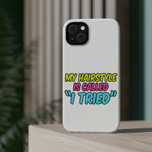 DistinctInk ToughCase for Apple iPhone, Compatible with MagSafe Charging - My Hairstyle is Called "I Tried"