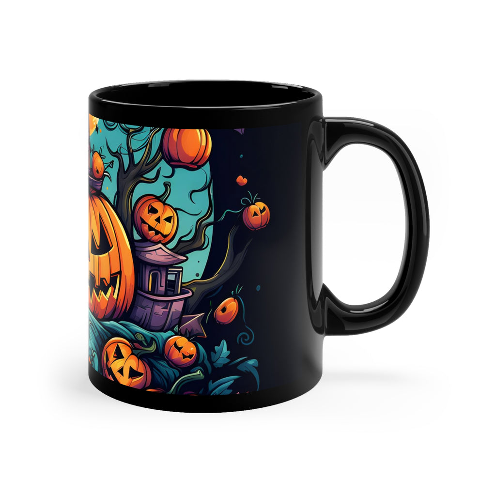 Black Coffee Mug - Trick or Treat Parade for Halloween, view 3