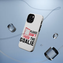 DistinctInk ToughCase for Apple iPhone, Compatible with MagSafe Charging - Please Don't Feed the Goalie