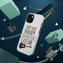 DistinctInk ToughCase for Apple iPhone, Compatible with MagSafe Charging - Don't Need Therapy Need to Play Guitar