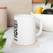 DistinctInk Glossy White Coffee / Tea Mug - Dear NASA, Your Mom Thought I Was Big Enough Pluto
