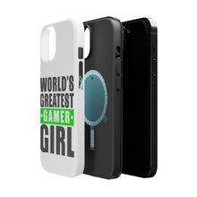 DistinctInk ToughCase for Apple iPhone, Compatible with MagSafe Charging - World's Greatest Gamer Girl Video Games