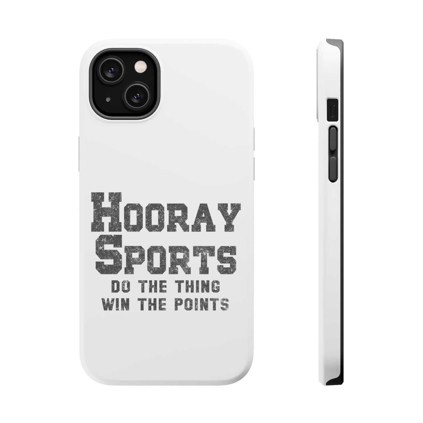 DistinctInk ToughCase for Apple iPhone, Compatible with MagSafe Charging - Hooray Sports Do The Thing Win The Points