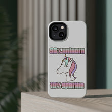 DistinctInk ToughCase for Apple iPhone, Compatible with MagSafe Charging - 90% Unicorn 10% Sparkle