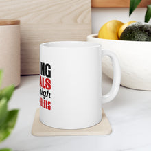 DistinctInk Glossy White Coffee / Tea Mug - Closing Deals in High Heels