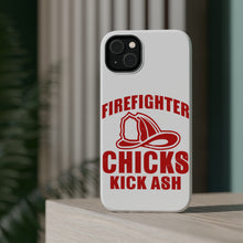 DistinctInk ToughCase for Apple iPhone, Compatible with MagSafe Charging - Firefighter Chicks Kick ASH