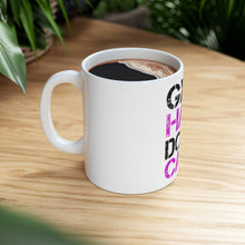 DistinctInk Glossy White Coffee / Tea Mug - Gym Hair Don't Care