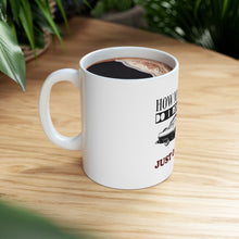 DistinctInk Glossy White Coffee / Tea Mug - How Many Cars Do I Need? Just One More