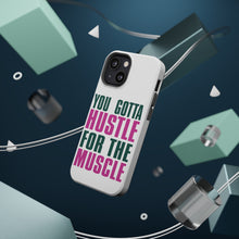 DistinctInk ToughCase for Apple iPhone, Compatible with MagSafe Charging - You Gotta Hustle for the Muscle