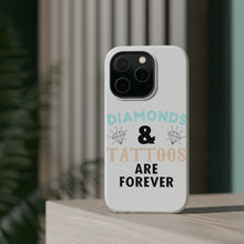 DistinctInk ToughCase for Apple iPhone, Compatible with MagSafe Charging - Diamonds and Tattoos Are Forever