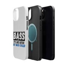 DistinctInk ToughCase for Apple iPhone, Compatible with MagSafe Charging - Bass - It's Like Guitar But Much Cooler
