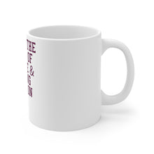 DistinctInk Glossy White Coffee / Tea Mug - Spirit of Service & Spiking Lives On Tennis