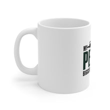 DistinctInk Glossy White Coffee / Tea Mug - My Pen Is Bigger Than Yours