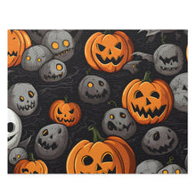 DistinctInk Jigsaw Puzzle with Haunted Harvest Time Design for Halloween