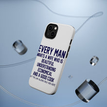 DistinctInk ToughCase for Apple iPhone, Compatible with MagSafe Charging - Every Man Wants Wife Who is Beautiful