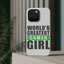 DistinctInk ToughCase for Apple iPhone, Compatible with MagSafe Charging - World's Greatest Gamer Girl Video Games