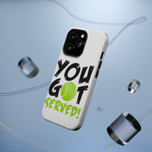 DistinctInk ToughCase for Apple iPhone, Compatible with MagSafe Charging - You Got Served Tennis