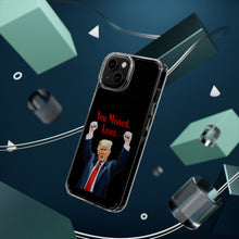 DistinctInk Clear Case for Apple iPhone or Samsung Galaxy - Trump "You Missed, Loser" Cartoon Design