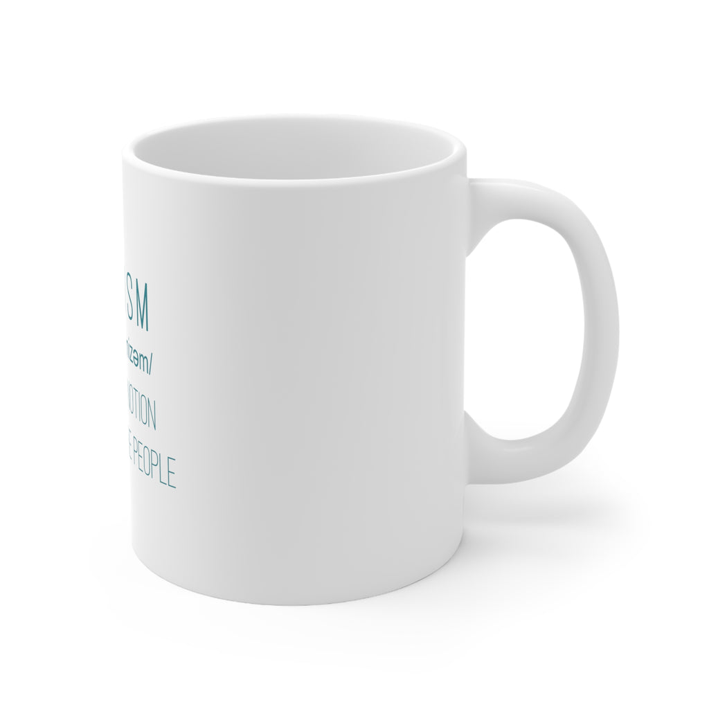 Glossy White Coffee / Tea Mug - Feminism Definition Women Are People, view 3