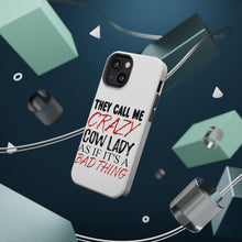 DistinctInk ToughCase for Apple iPhone, Compatible with MagSafe Charging - Crazy Cow Lady As If It's a Bad Thing