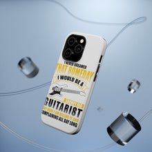 DistinctInk ToughCase for Apple iPhone, Compatible with MagSafe Charging - Never Dreamed I'd Be Grumpy Old Guitarist