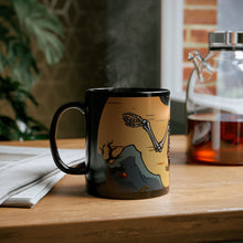 DistinctInk Black Coffee Mug - Skelefun Halloween for Halloween