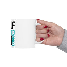 DistinctInk Glossy White Coffee / Tea Mug - Golf Strong Go Long