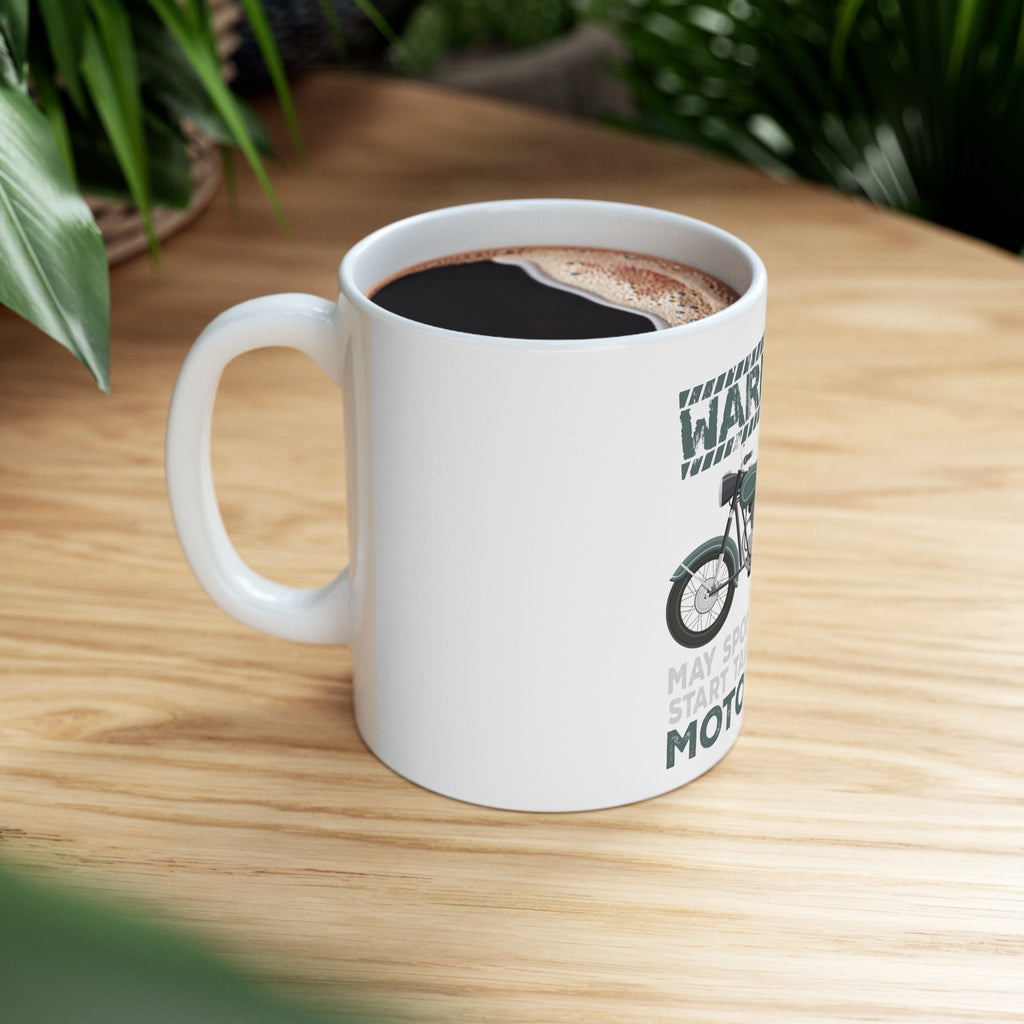 Glossy White Coffee / Tea Mug - Spontaneously Talking About Motorcycles, view 8