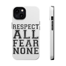 DistinctInk ToughCase for Apple iPhone, Compatible with MagSafe Charging - Respect All Fear None