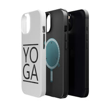 DistinctInk ToughCase for Apple iPhone, Compatible with MagSafe Charging - Yoga Black Word Art