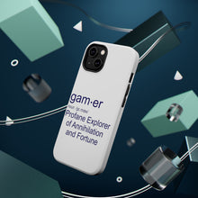 DistinctInk ToughCase for Apple iPhone, Compatible with MagSafe Charging - Gamer Dictionary Definition Profane Explorer