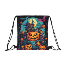 DistinctInk Drawstring Bag / Backpack with Trick or Treat Parade Design for Halloween