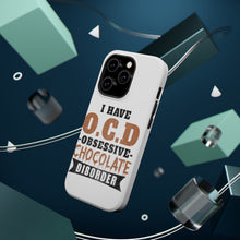 DistinctInk ToughCase for Apple iPhone, Compatible with MagSafe Charging - OCD Obsessive Chocolate Disorder