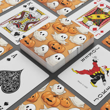 DistinctInk Playing / Poker Cards with Ghostly Skeleton Pumpkin Patch Design for Halloween